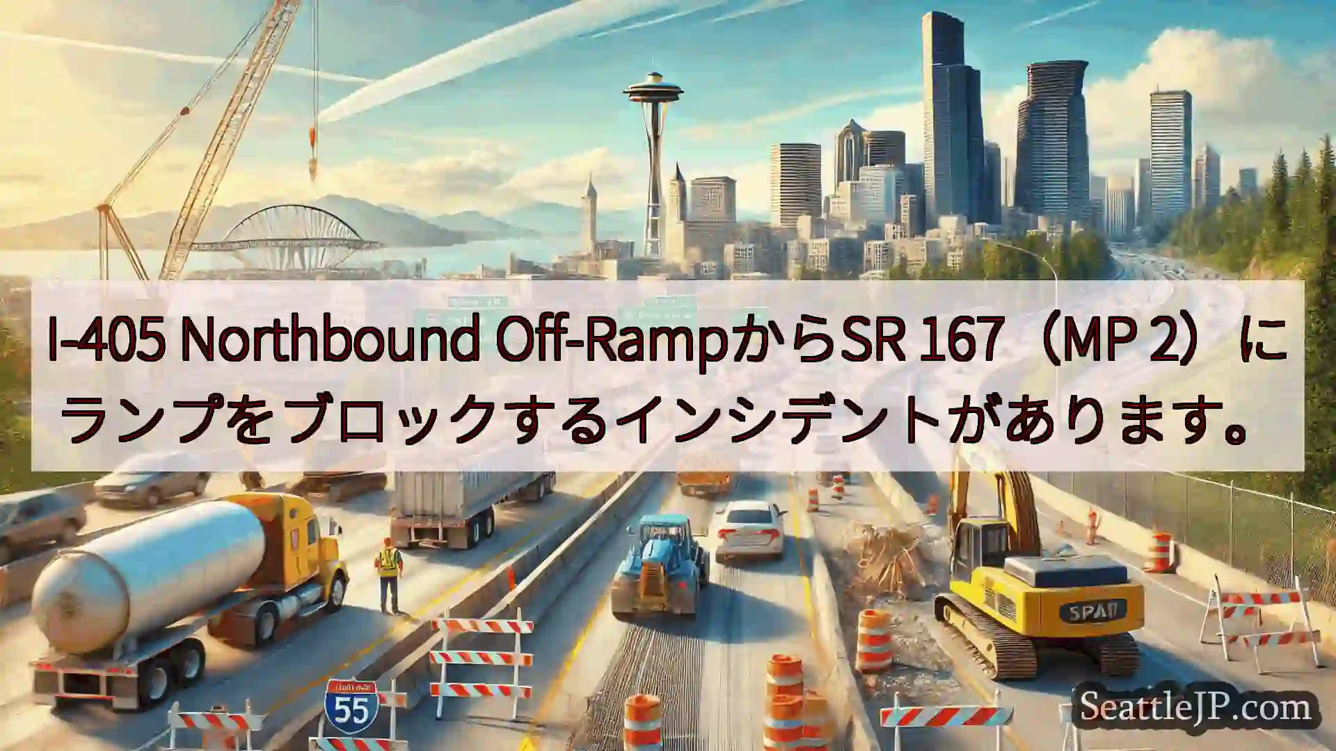 シアトル交通ニュース I-405 Northbound Off-RampからSR