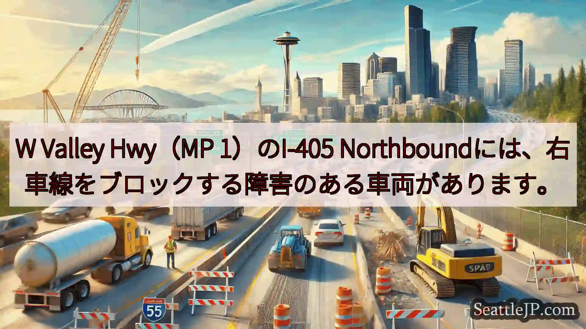 シアトル交通ニュース W Valley Hwy（MP 1）のI-405