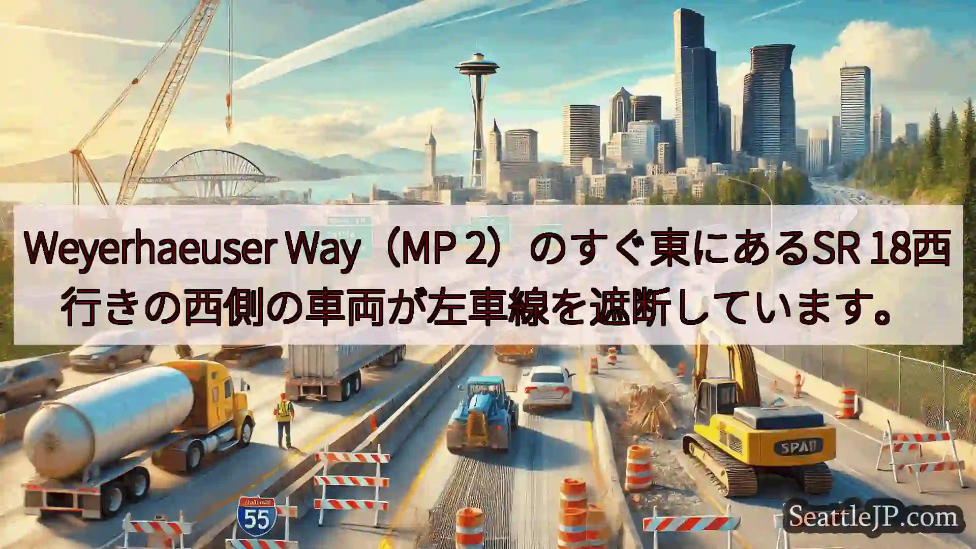 シアトル交通ニュース Weyerhaeuser Way（MP 2）のすぐ東にあるSR