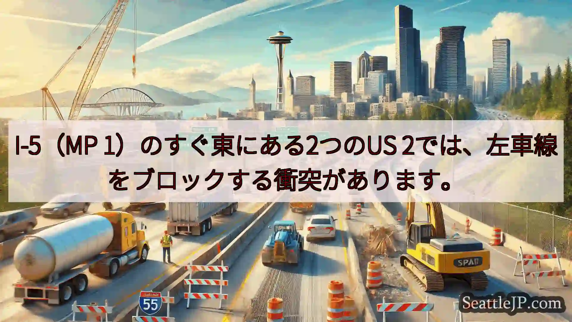 シアトル交通ニュース I-5（MP 1）のすぐ東にある2つのUS