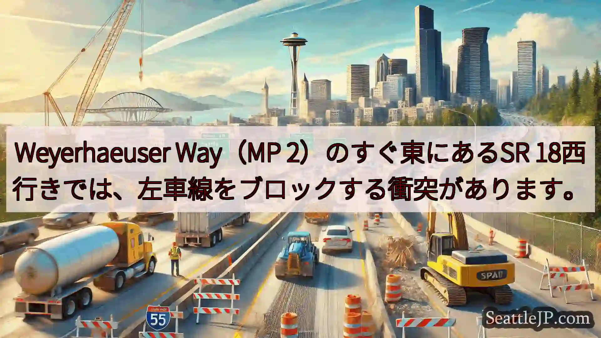 シアトル交通ニュース Weyerhaeuser Way（MP 2）のすぐ東にあるSR