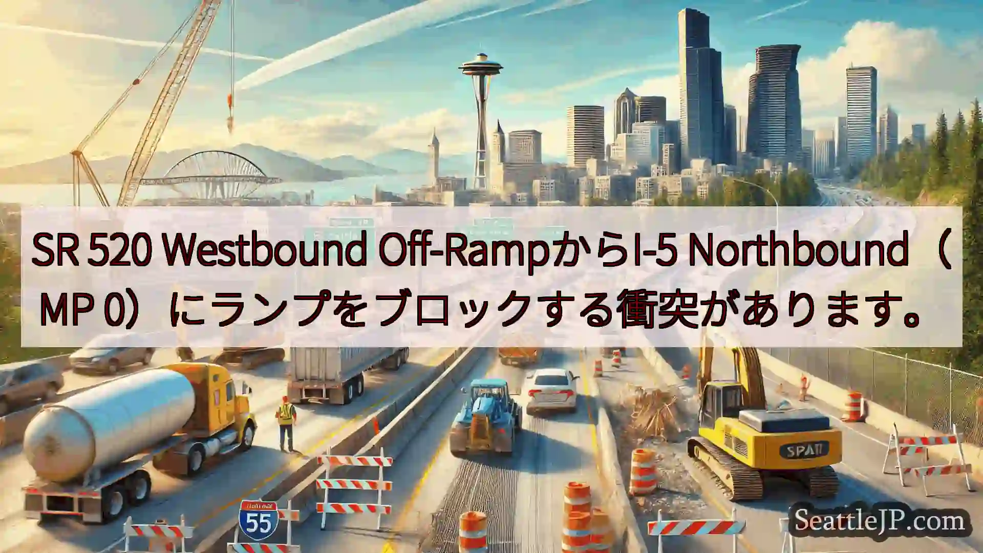 シアトル交通ニュース SR 520 Westbound Off-RampからI-5