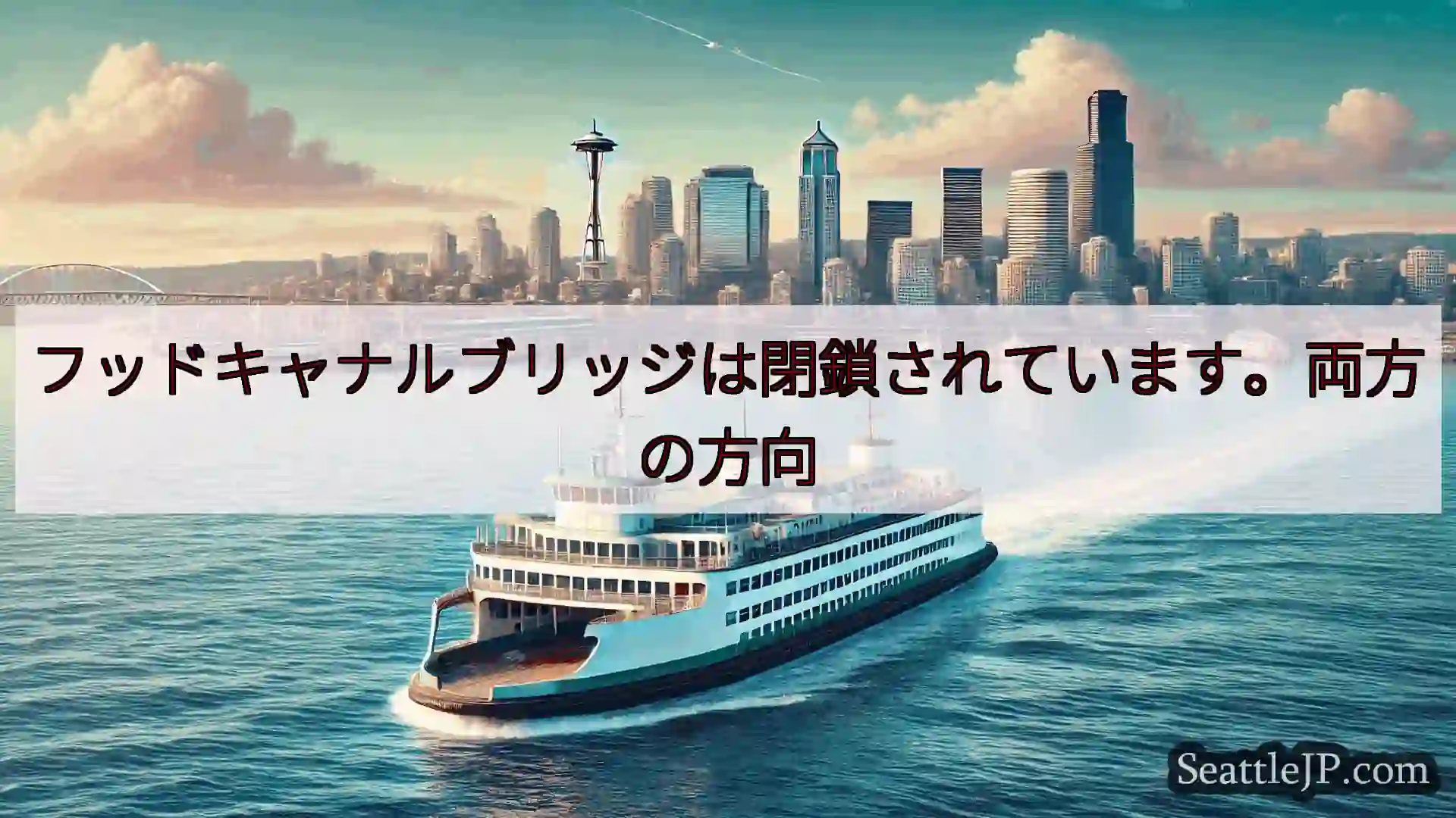 シアトルフェリーニュース フッドキャナルブリッジは閉鎖されています。両方の方向https://w