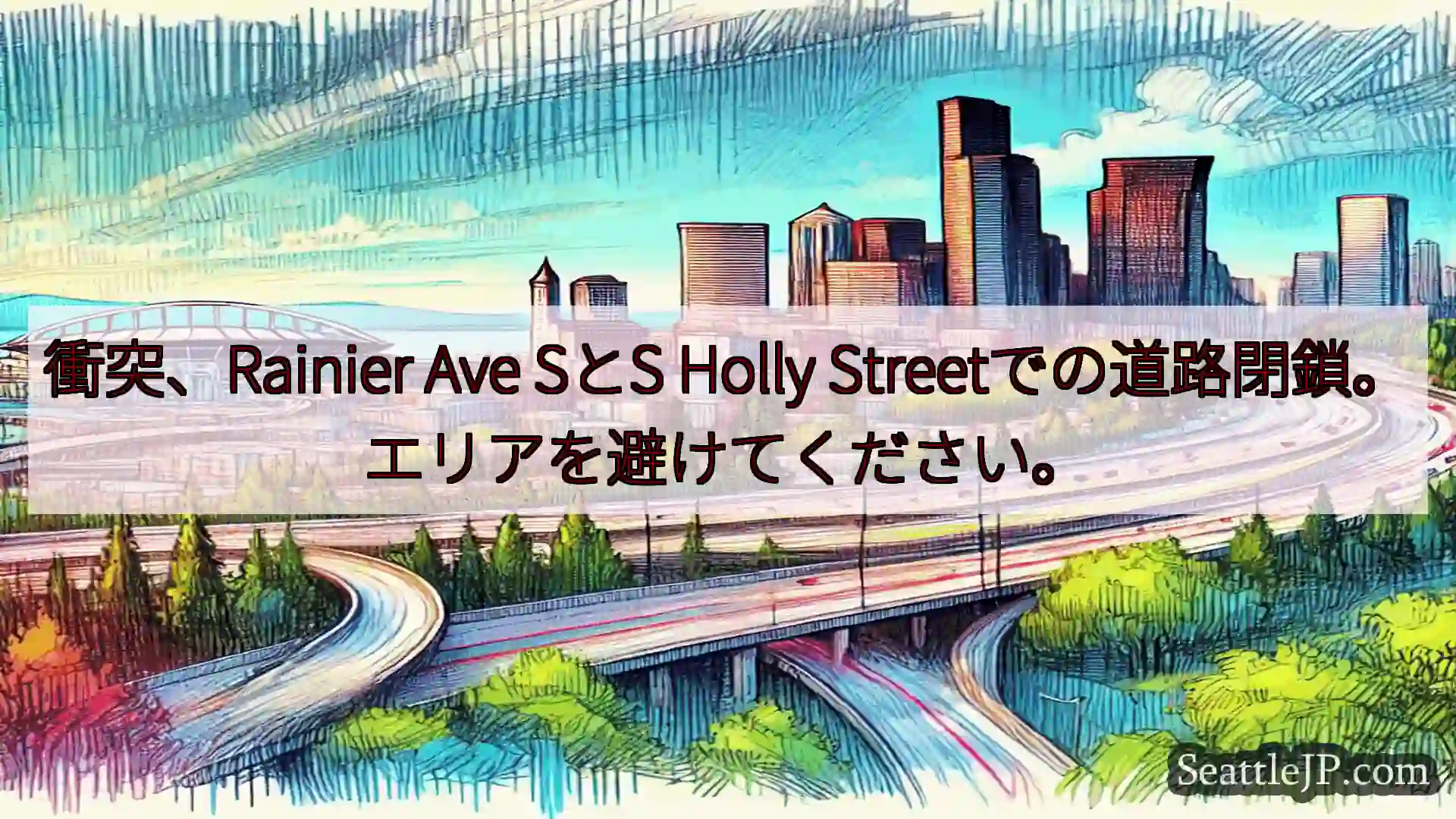 シアトル交通ニュース 衝突、Rainier Ave SとS Holly