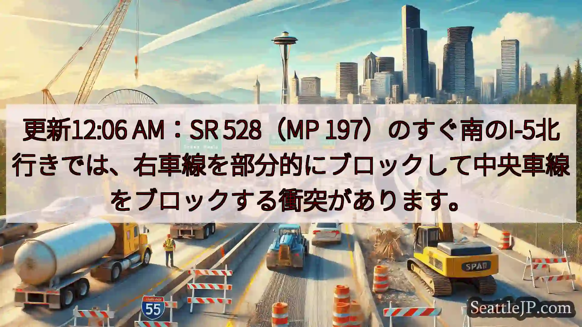 シアトル交通ニュース 更新12:06 AM：SR 528（MP