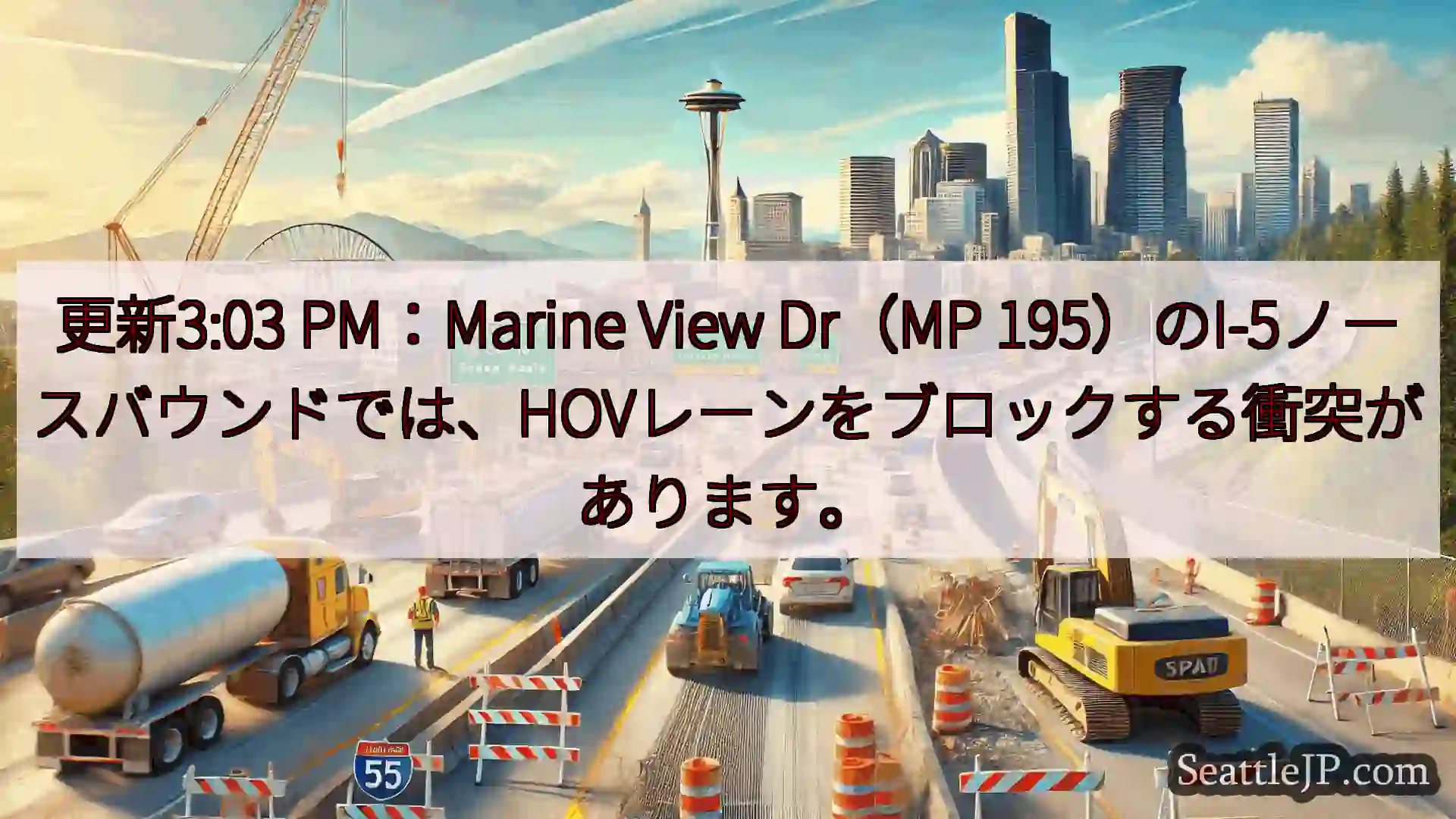 シアトル交通ニュース 更新3:03 PM：Marine View Dr（MP