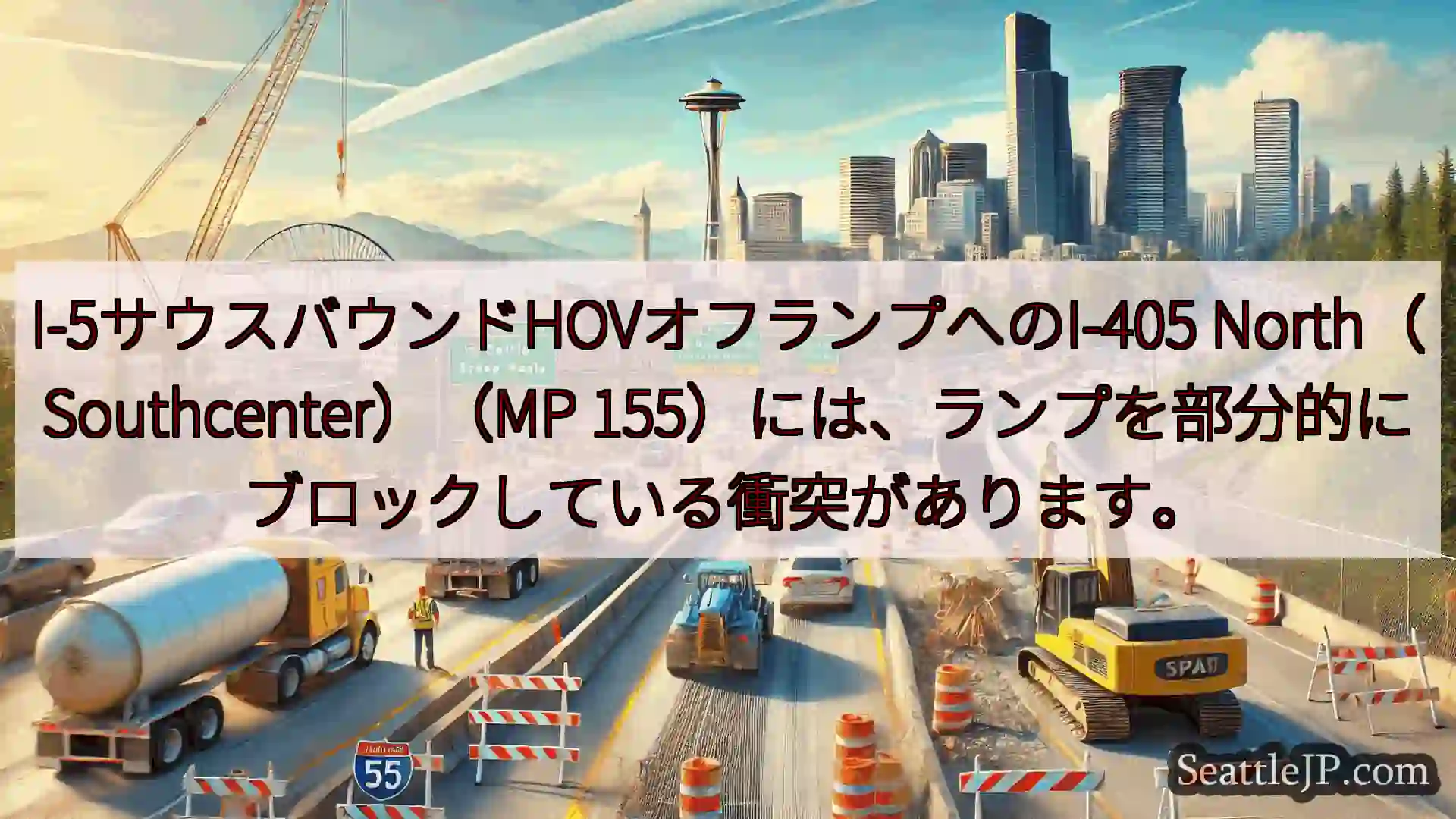 シアトル交通ニュース I-5サウスバウンドHOVオフランプへのI-405