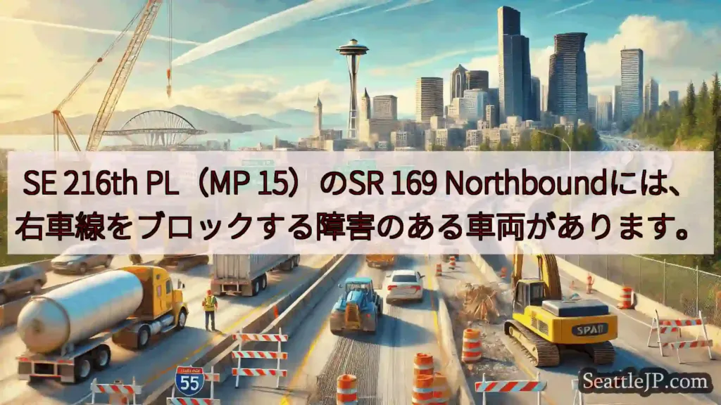 シアトル交通ニュース SE 216th PL（MP 15）のSR 169