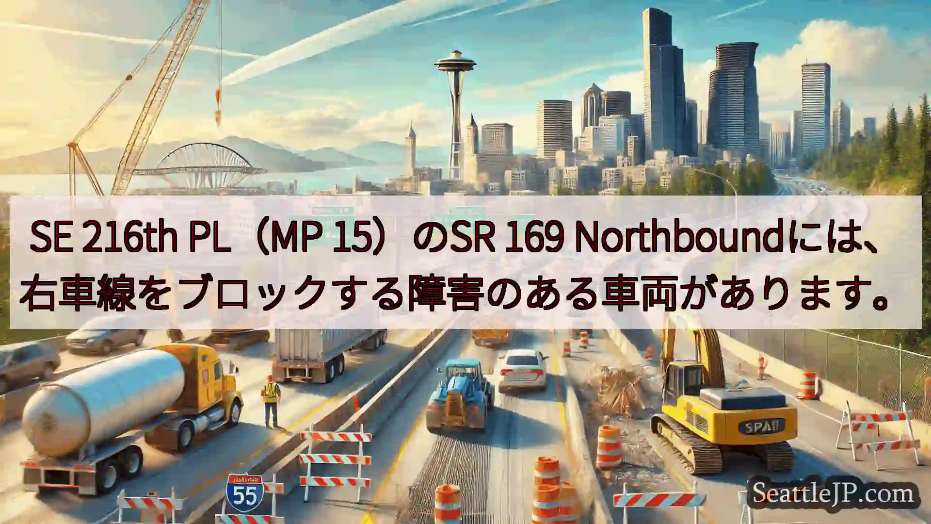 シアトル交通ニュース SE 216th PL（MP 15）のSR 169