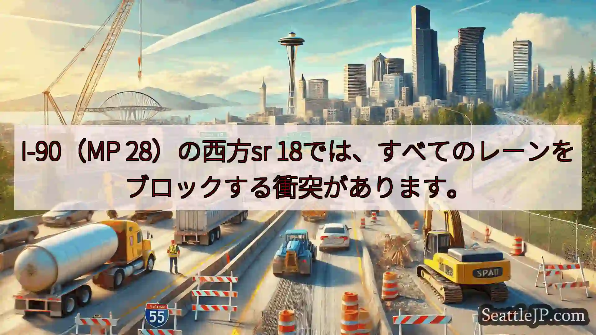 シアトル交通ニュース I-90（MP 28）の西方sr