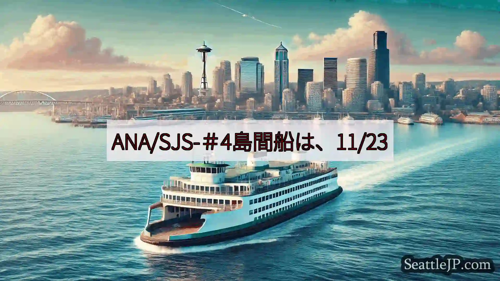 シアトルフェリーニュース ANA/SJS-＃4島間船は、11/23