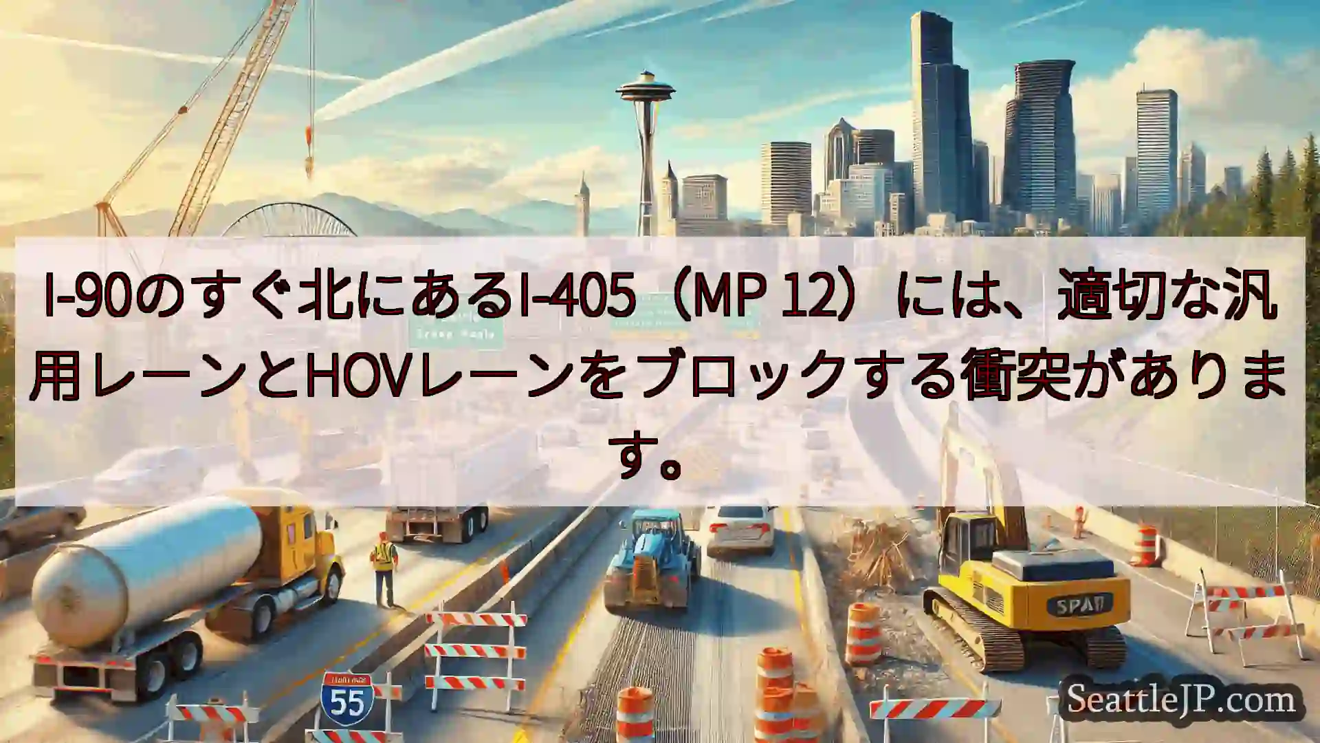 シアトル交通ニュース I-90のすぐ北にあるI-405（MP