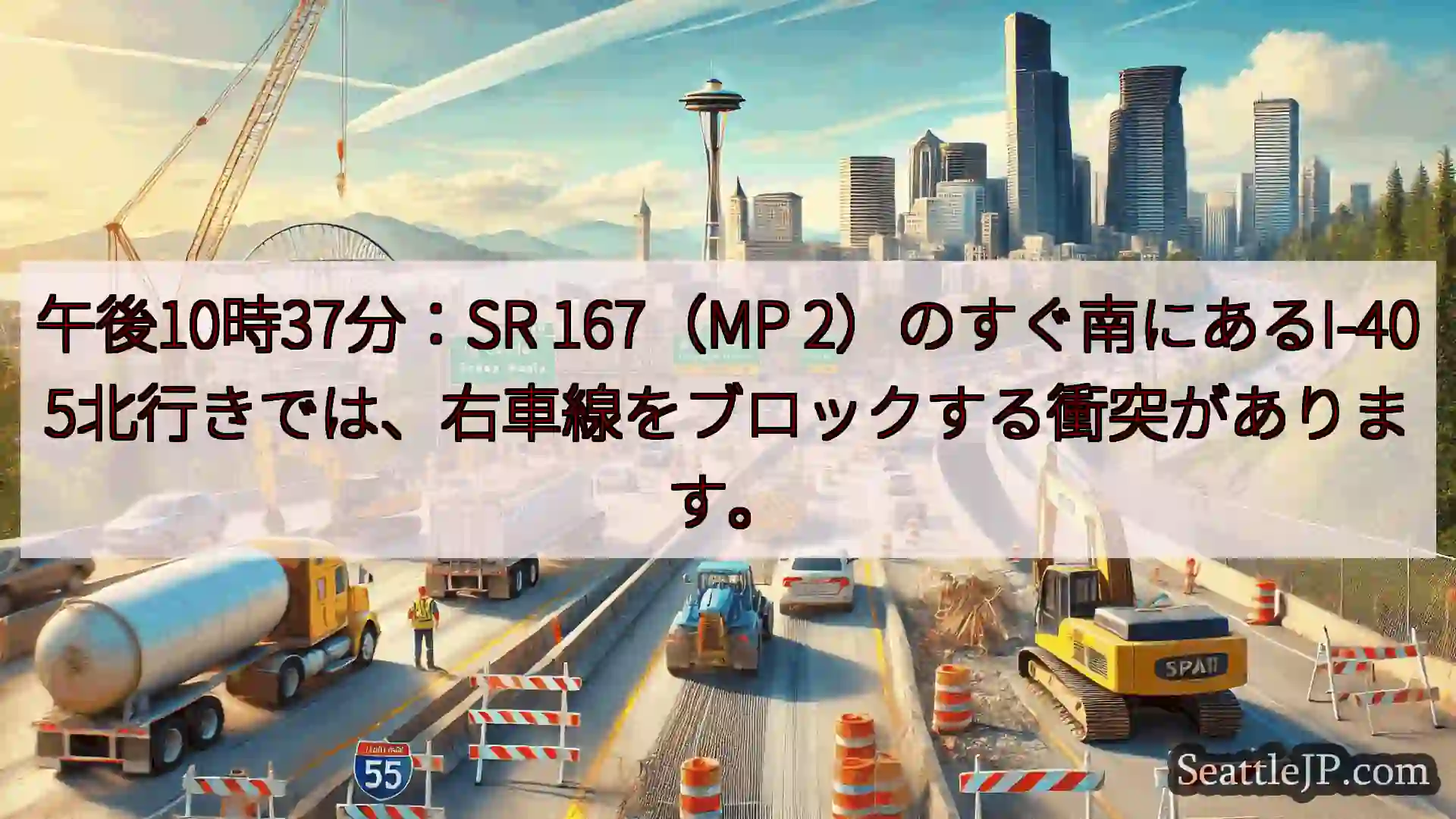 シアトル交通ニュース 午後10時37分：SR 167（MP