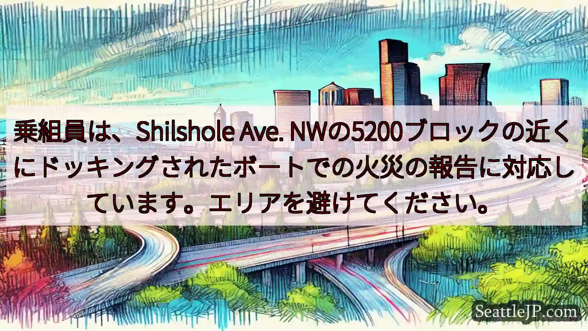 シアトル交通ニュース 乗組員は、Shilshole Ave.