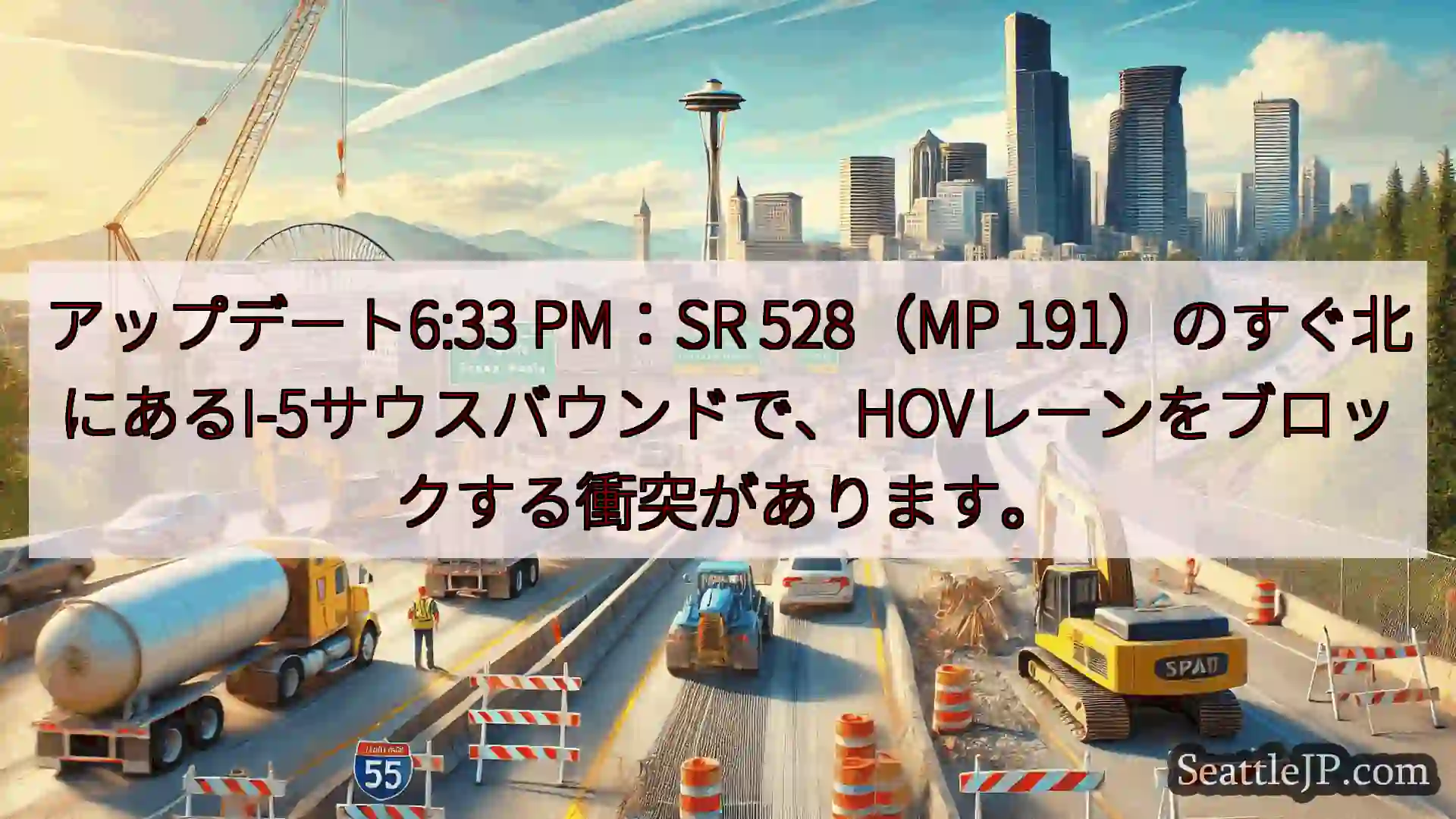 シアトル交通ニュース アップデート6:33 PM：SR 528（MP