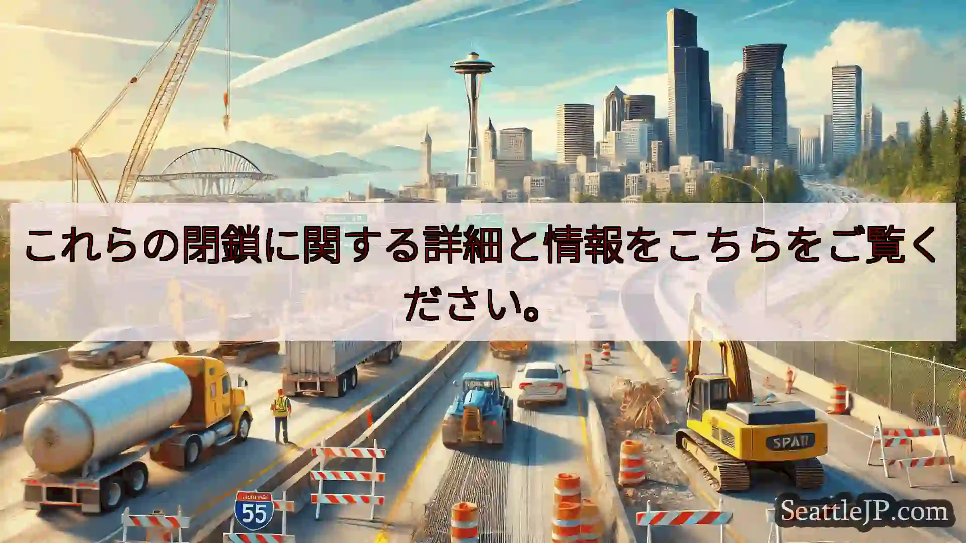 シアトル交通ニュース これらの閉鎖に関する詳細と情報をこちらをご覧ください。