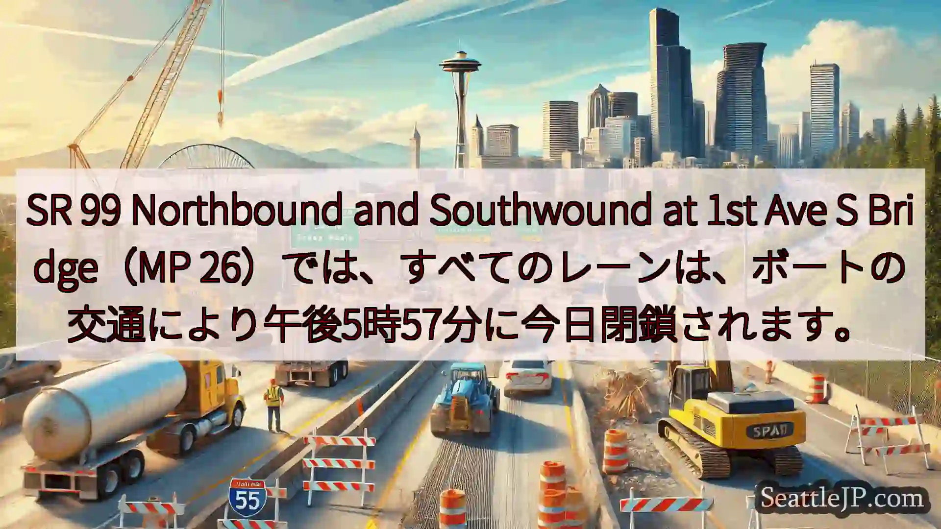 シアトル交通ニュース SR 99 Northbound and Southwound at