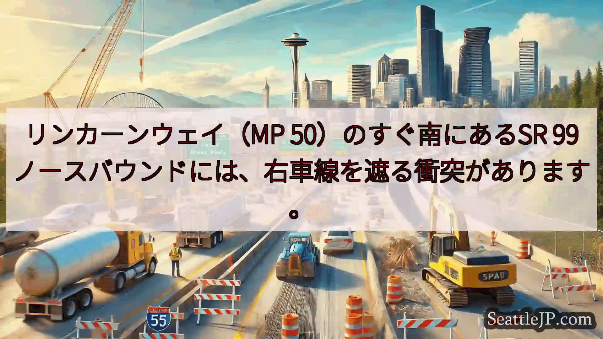 シアトル交通ニュース リンカーンウェイ（MP 50）のすぐ南にあるSR