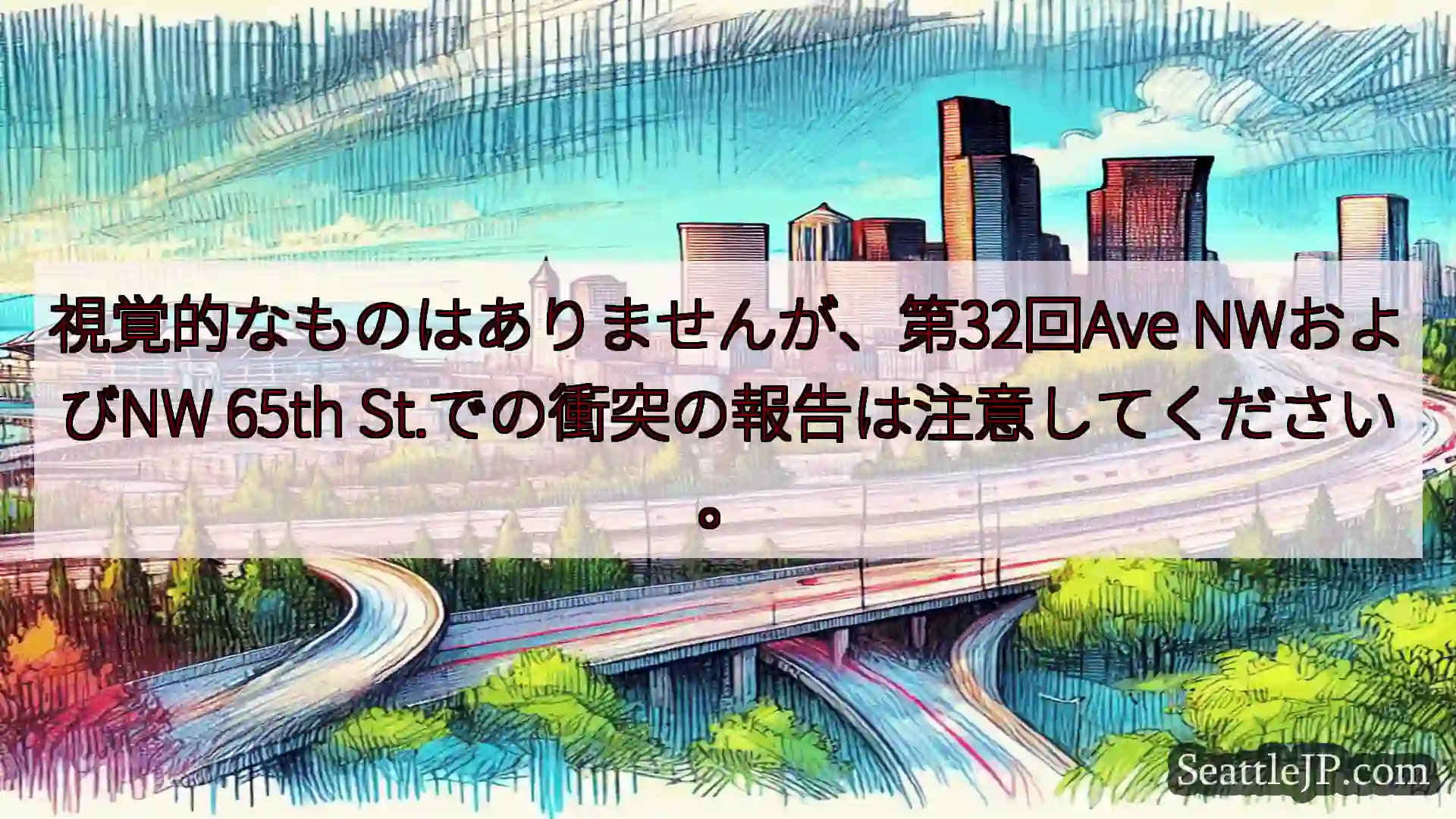シアトル交通ニュース 視覚的なものはありませんが、第32回Ave NWおよびNW 65th