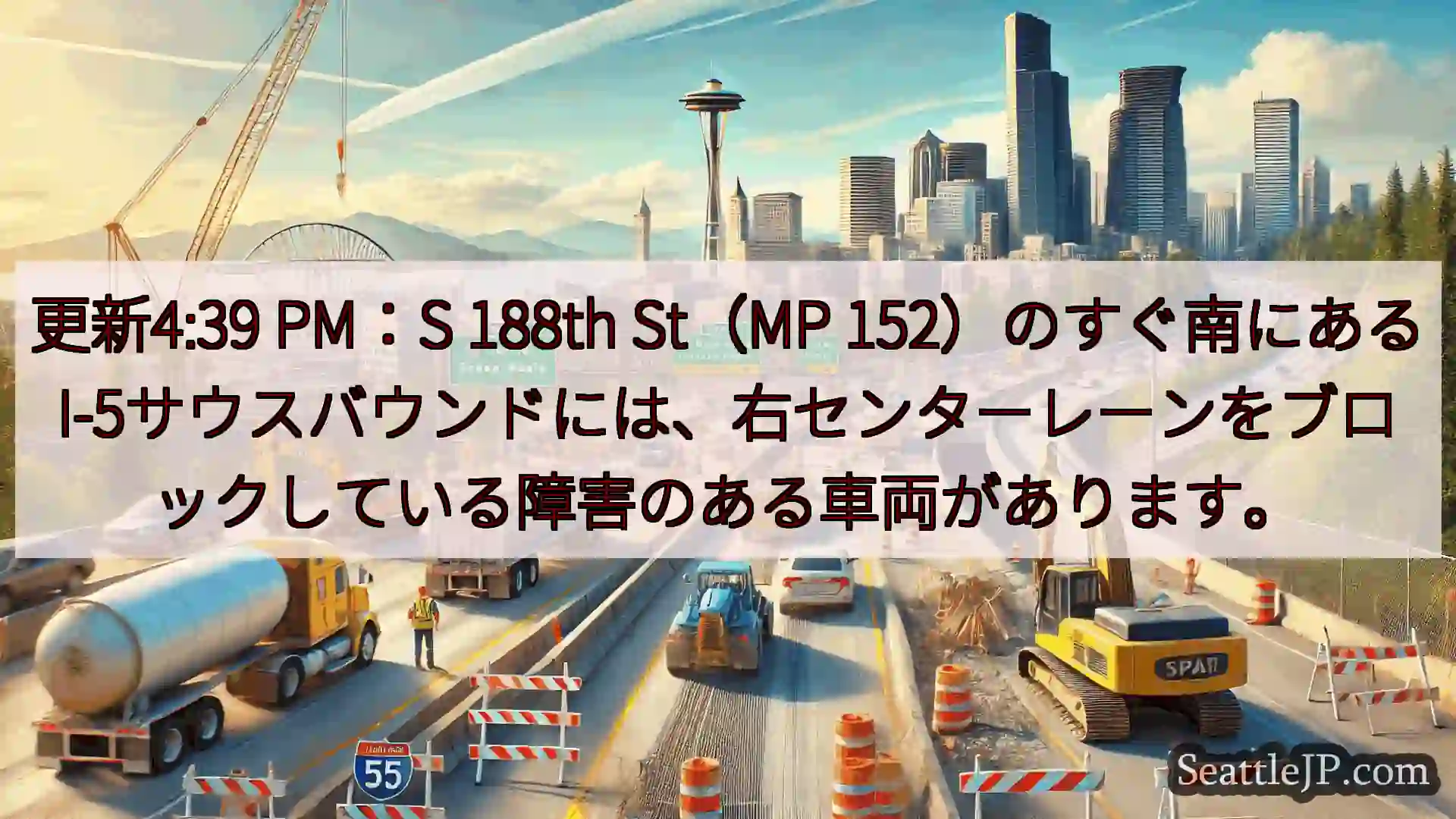 シアトル交通ニュース 更新4:39 PM：S 188th St（MP