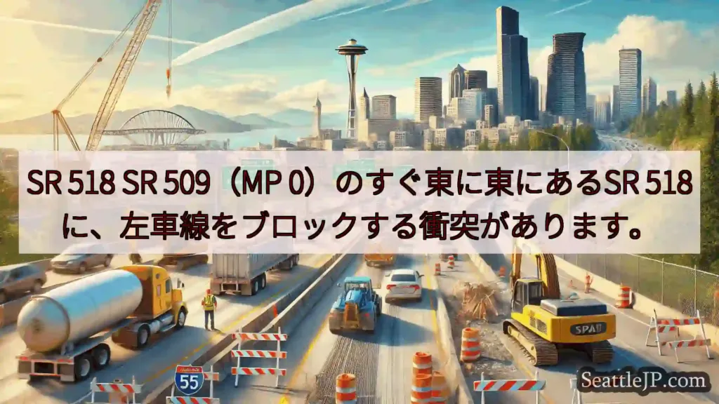 シアトル交通ニュース SR 518 SR 509（MP 0）のすぐ東に東にあるSR