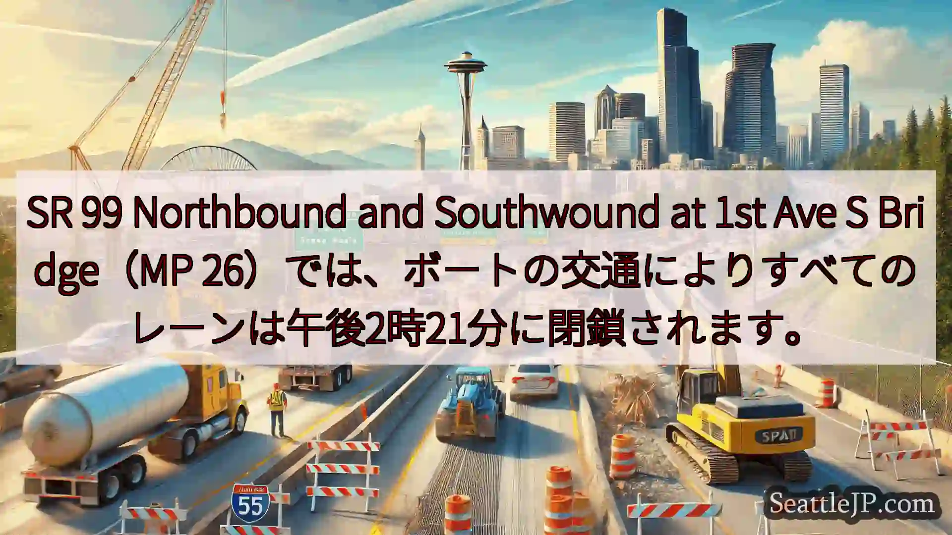 シアトル交通ニュース SR 99 Northbound and Southwound at