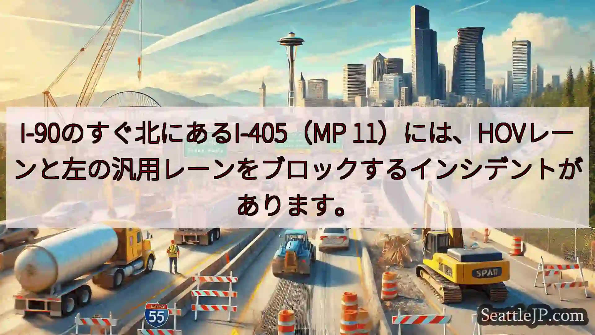 シアトル交通ニュース I-90のすぐ北にあるI-405（MP