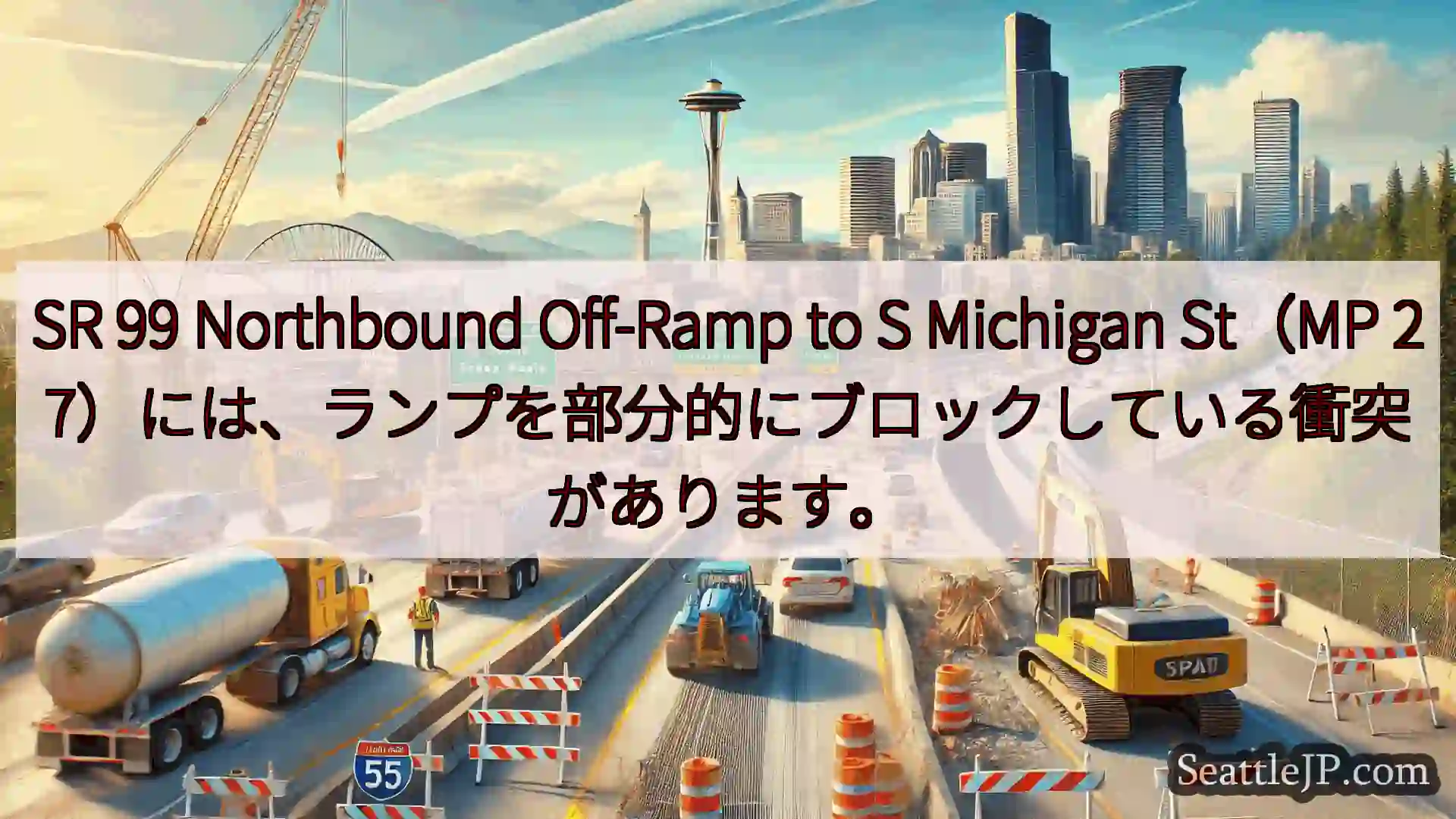 シアトル交通ニュース SR 99 Northbound Off-Ramp to S