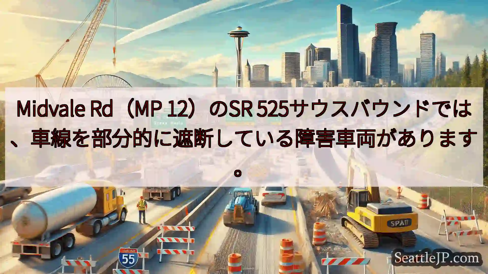 シアトル交通ニュース Midvale Rd（MP 12）のSR