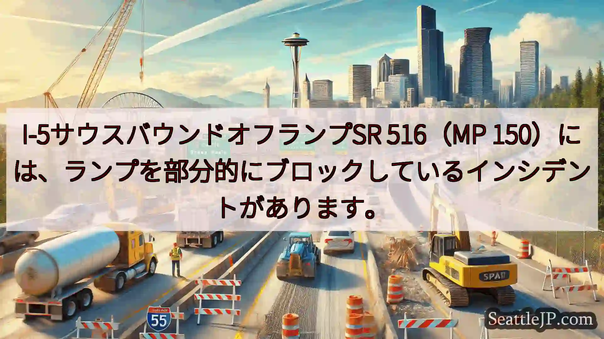 シアトル交通ニュース I-5サウスバウンドオフランプSR 516（MP