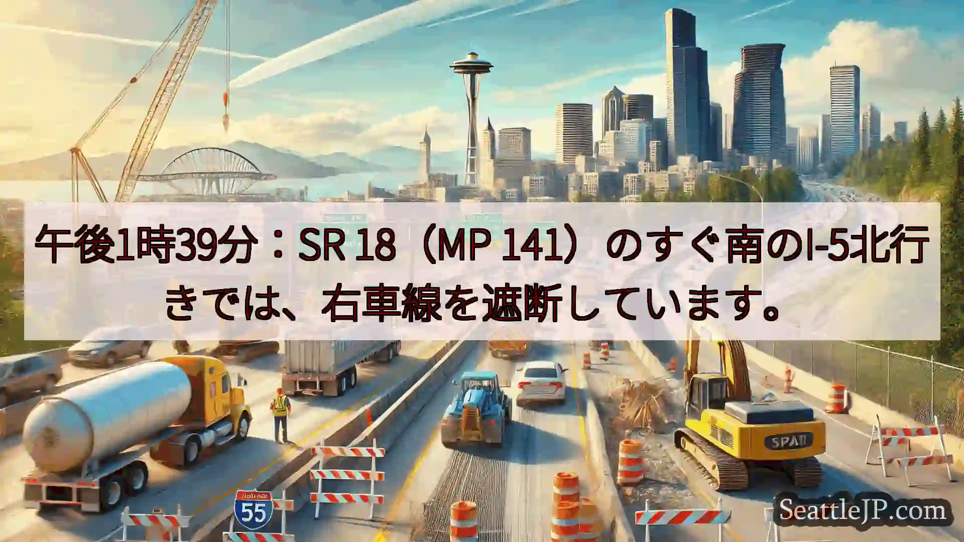 シアトル交通ニュース 午後1時39分：SR 18（MP