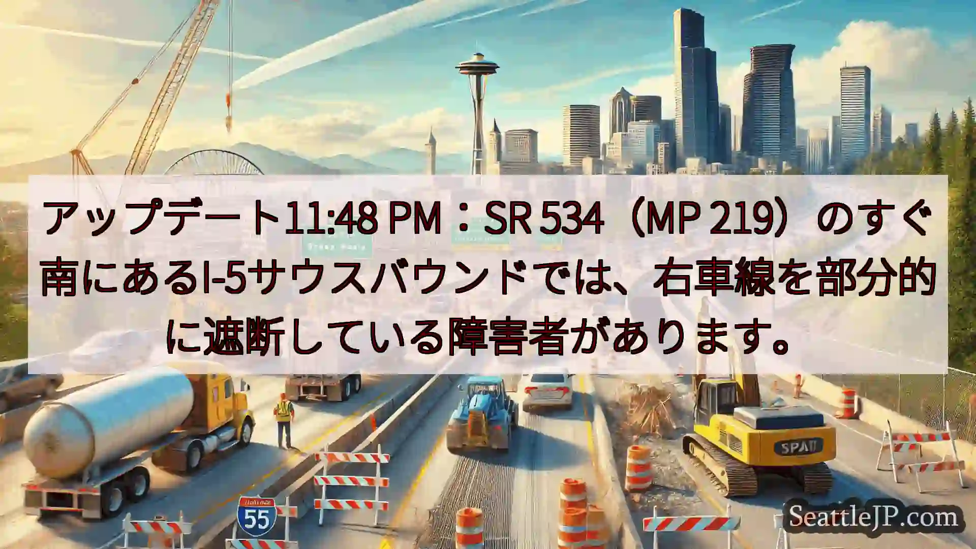 シアトル交通ニュース アップデート11:48 PM：SR 534（MP