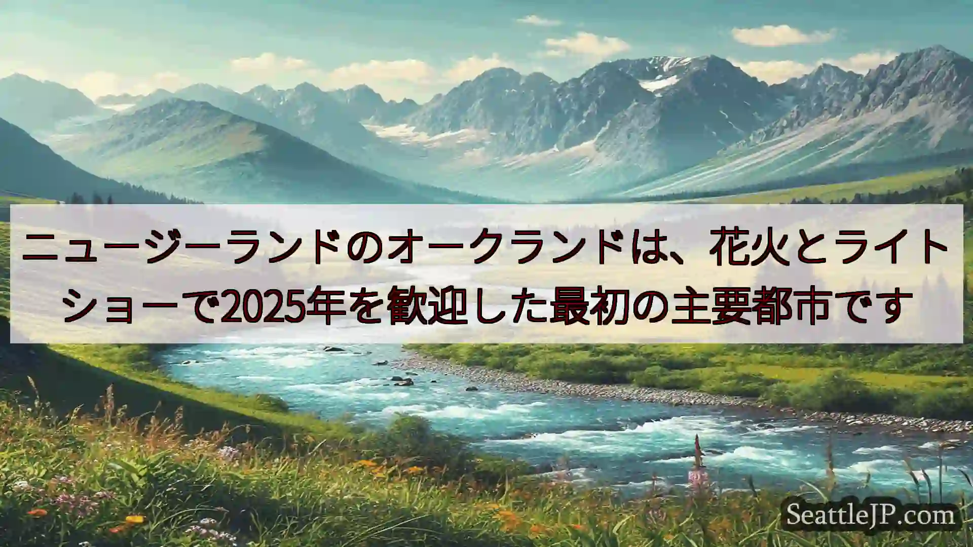 シアトルニュース ニュージーランドのオークランドは、花火とライトショーで2025年を歓迎