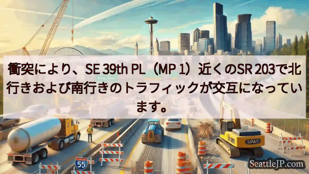 シアトル交通ニュース 衝突により、SE 39th PL（MP 1）近くのSR