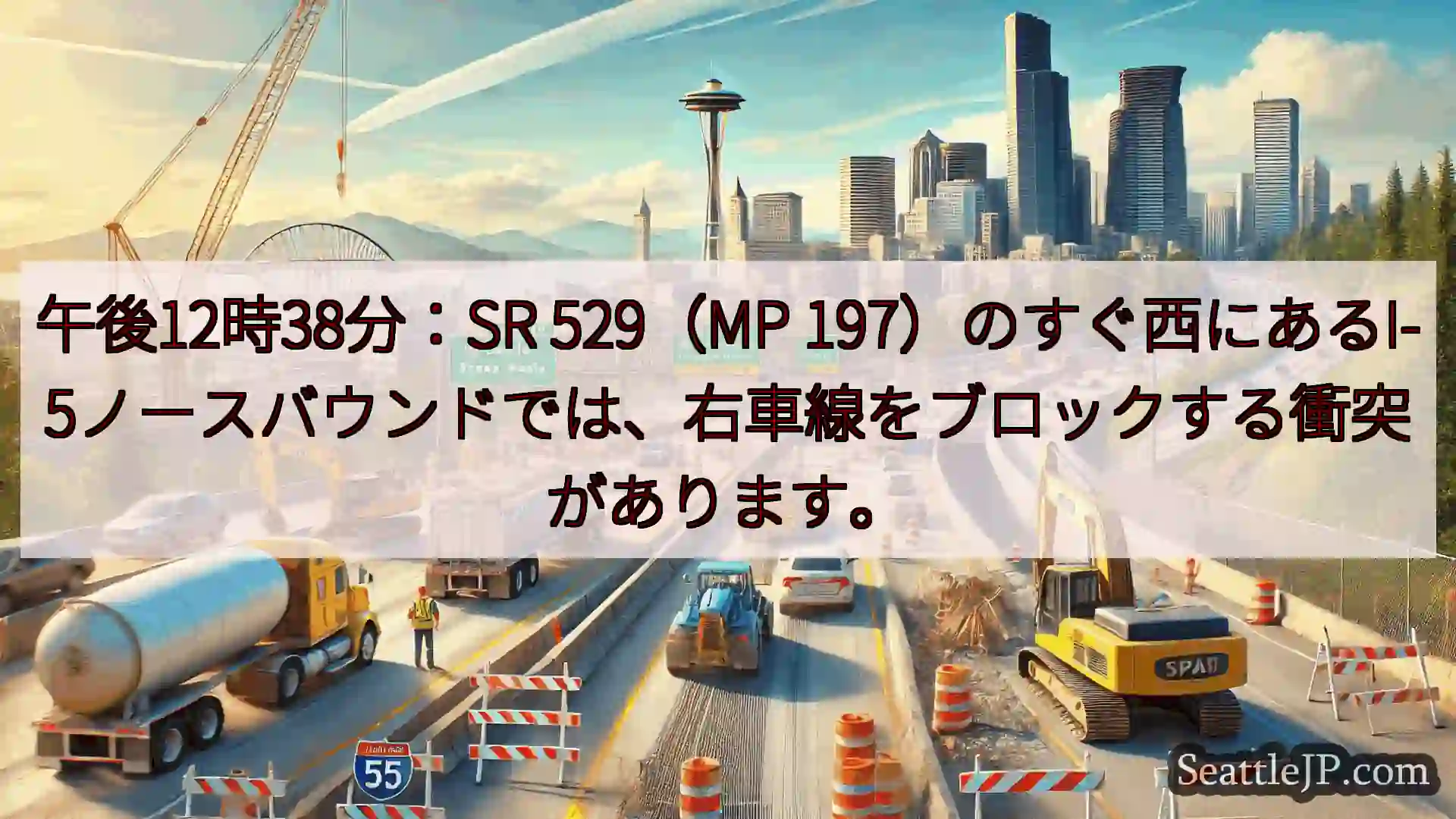 シアトル交通ニュース 午後12時38分：SR 529（MP