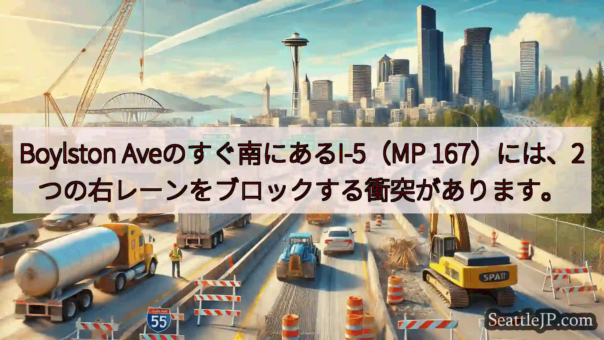 シアトル交通ニュース Boylston Aveのすぐ南にあるI-5（MP