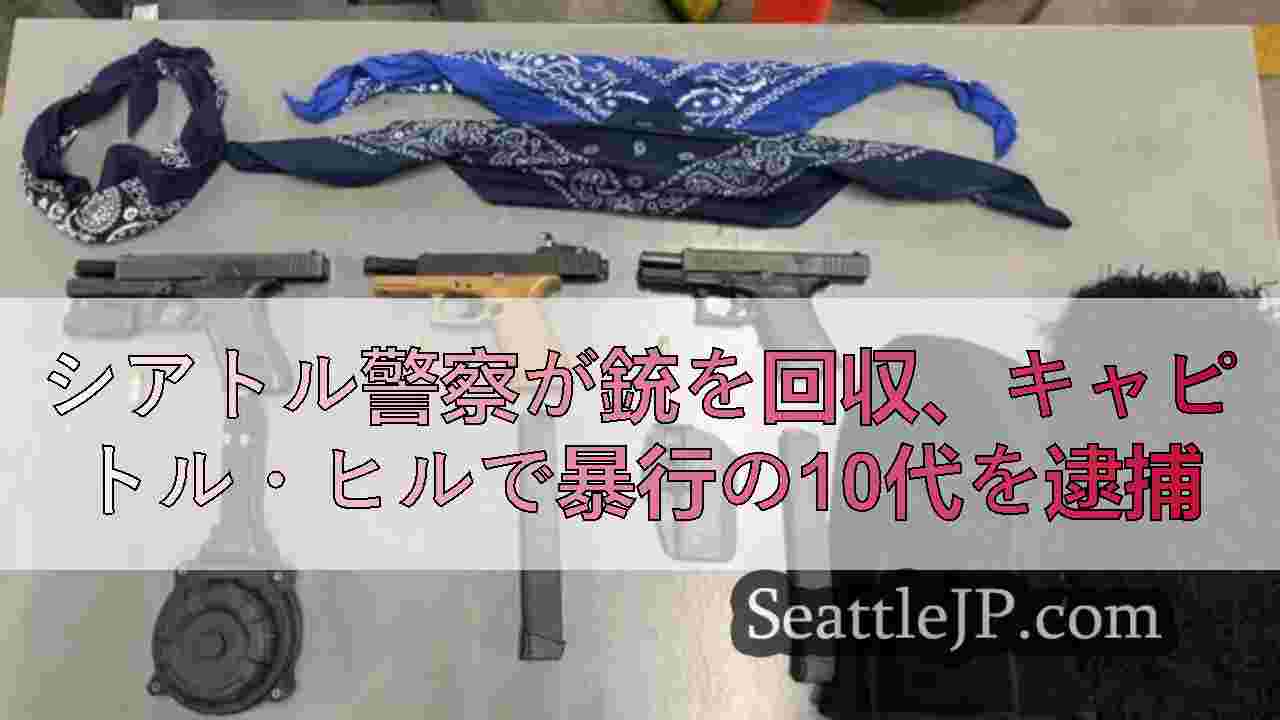 シアトル警察が銃を回収、キャピトル・ヒルで暴行の10代を逮捕