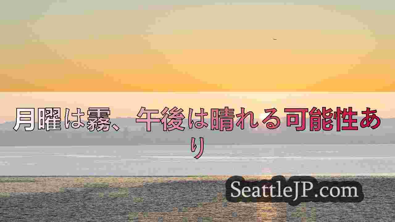 月曜は霧、午後は晴れる可能性あり