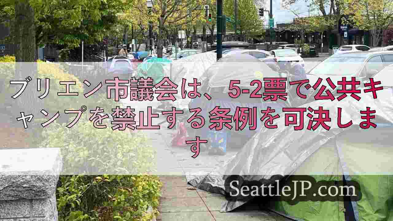 ブリエン市議会は、5-2票で公共キャンプを禁止する条例を可決します