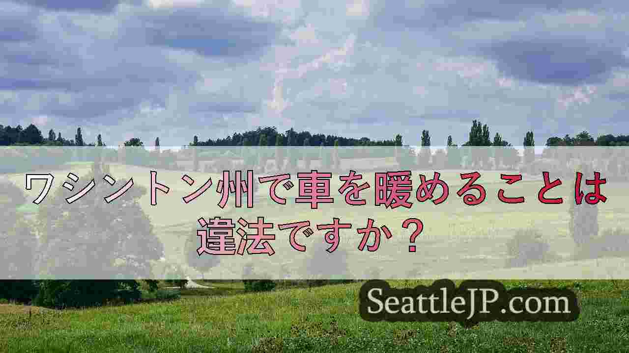 ワシントン州で車を暖めることは違法ですか？