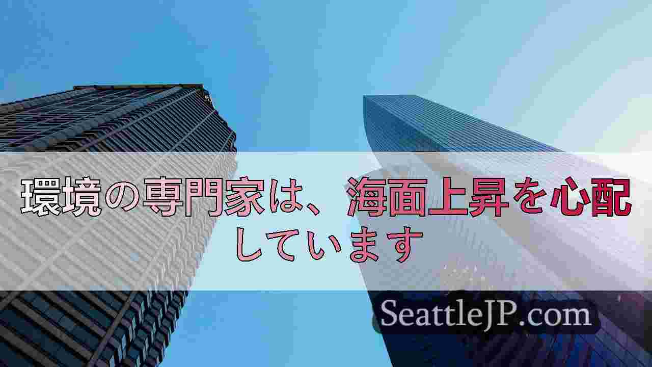 環境の専門家は、海面上昇を心配しています