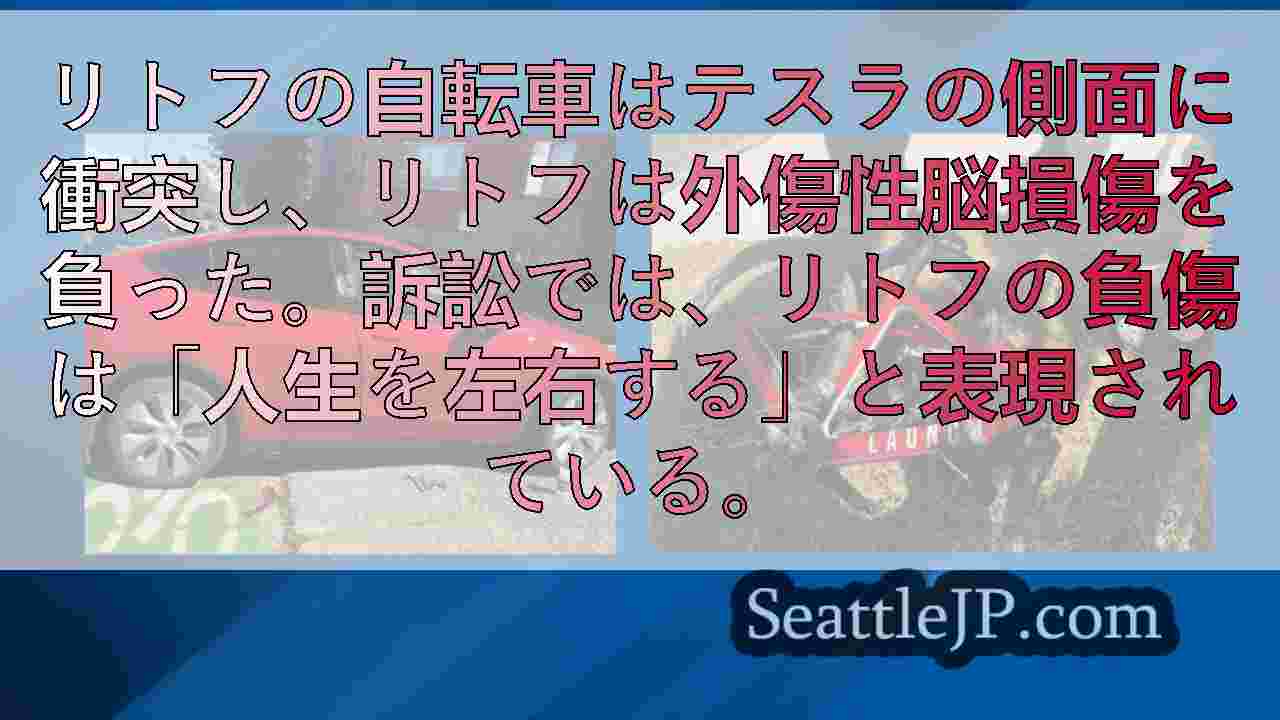 グリーンレイクでの事故で脳を損傷したサイクリストが、自転車レーンの設計をめぐりシ