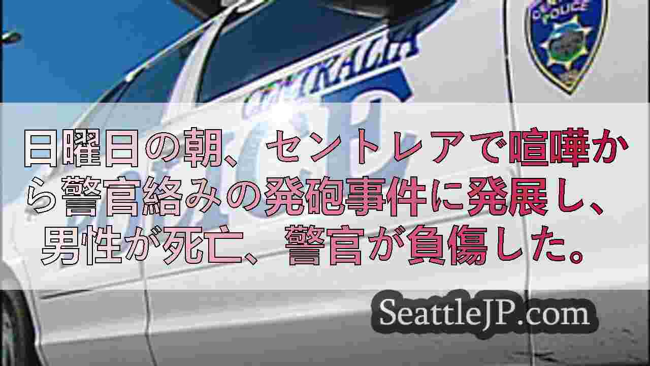 家庭内紛争がOISに発展、負傷したセントレアの警官に射殺された男