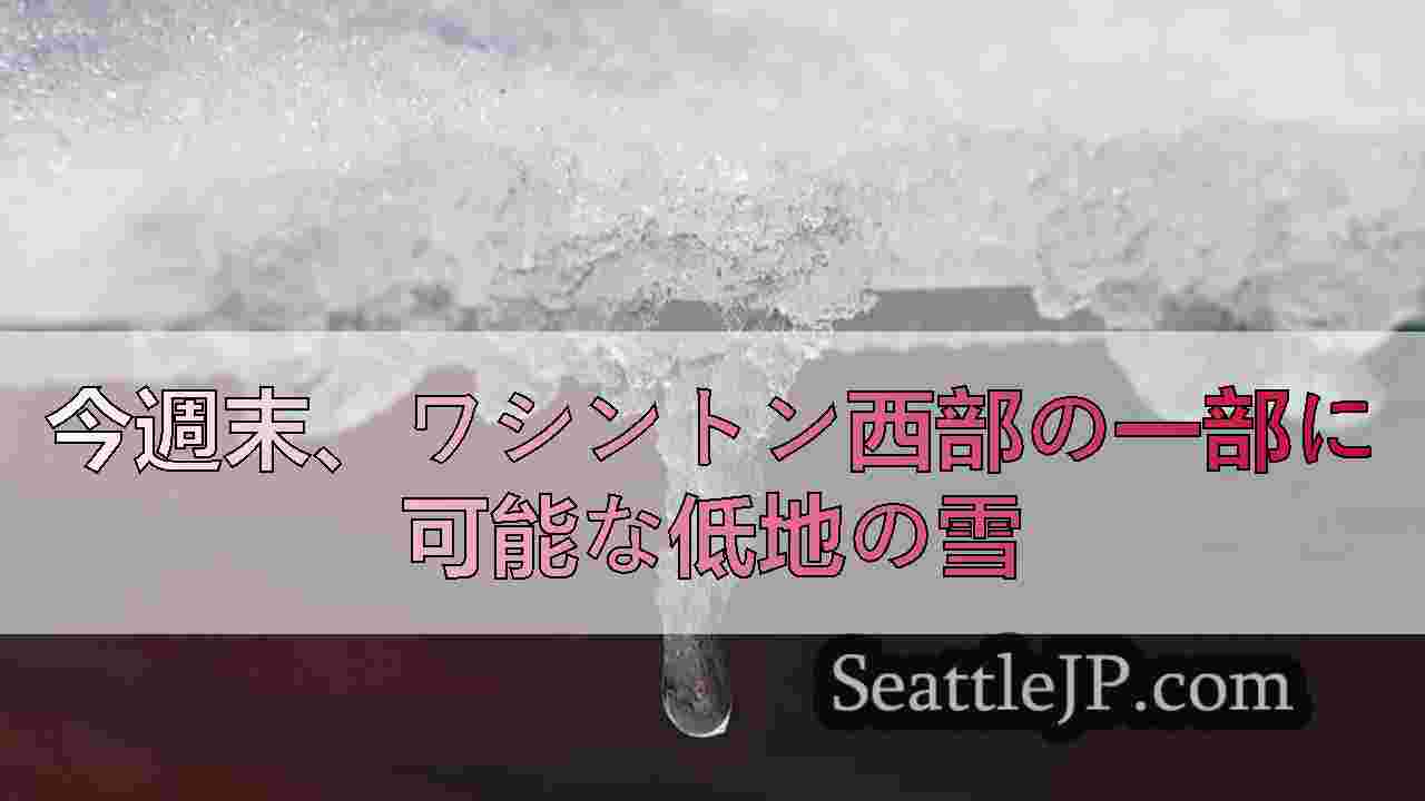 今週末、ワシントン西部の一部に可能な低地の雪