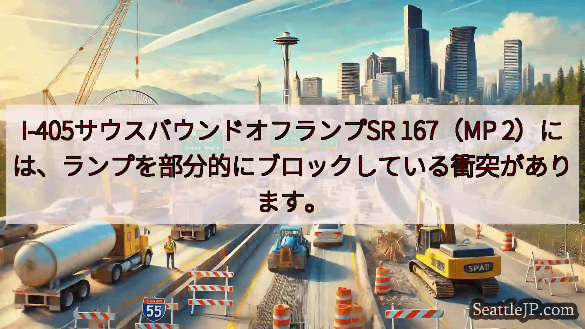 シアトル交通ニュース I-405サウスバウンドオフランプSR 167（MP