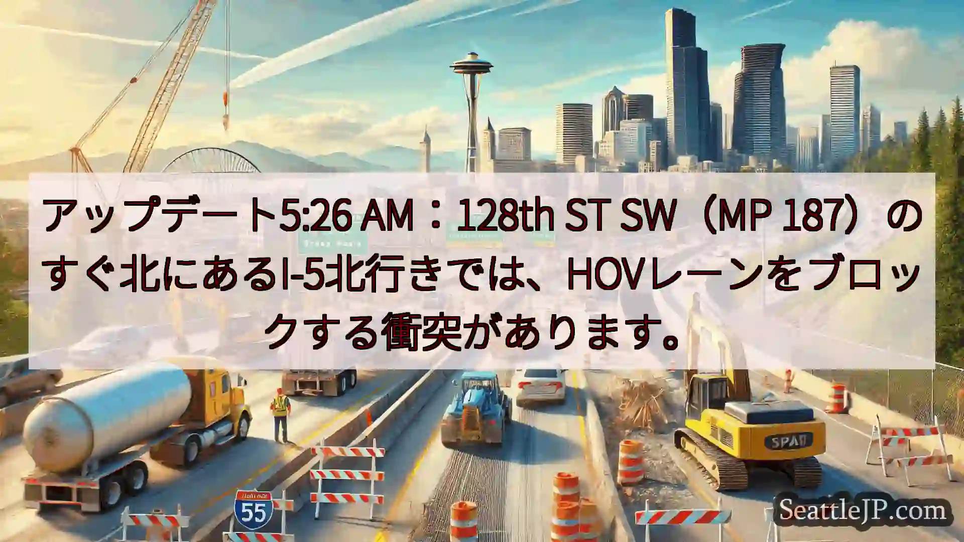 シアトル交通ニュース アップデート5:26 AM：128th ST SW（MP