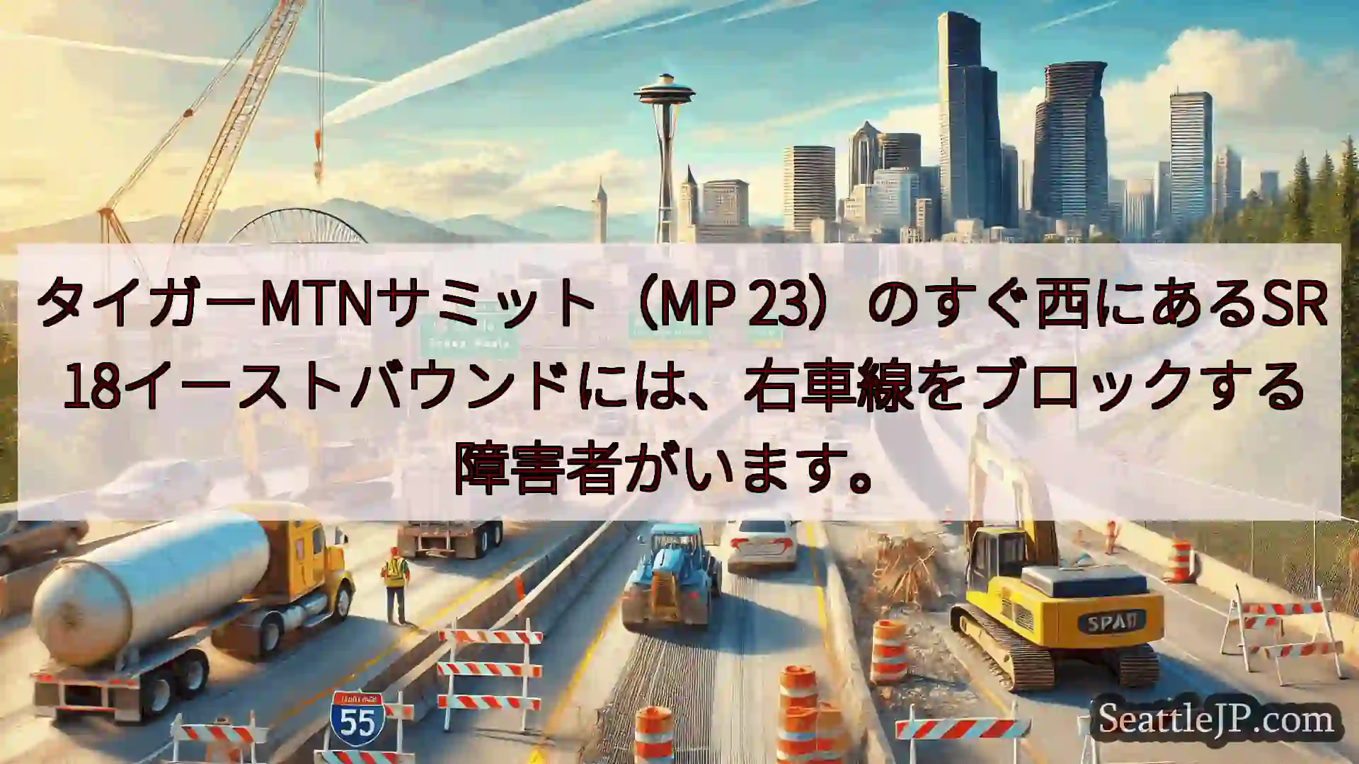 シアトル交通ニュース タイガーMTNサミット（MP 23）のすぐ西にあるSR