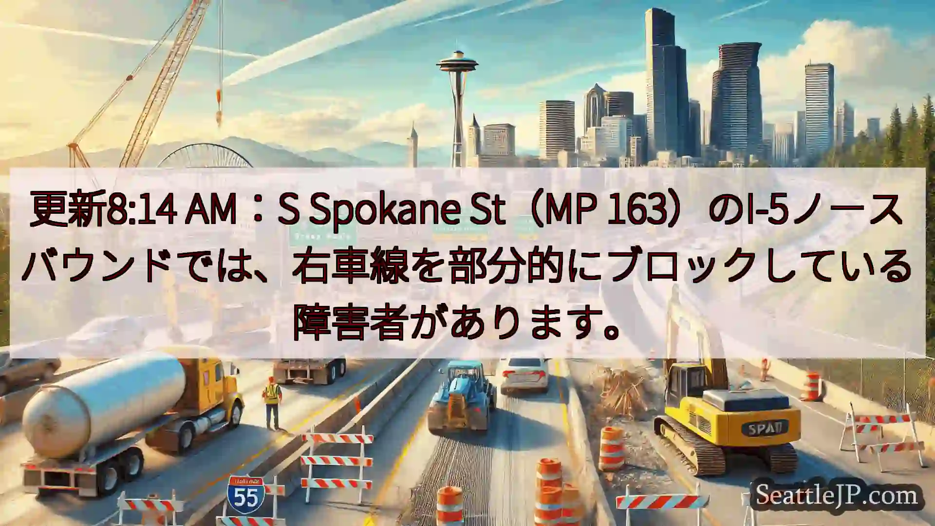 シアトル交通ニュース 更新8:14 AM：S Spokane St（MP