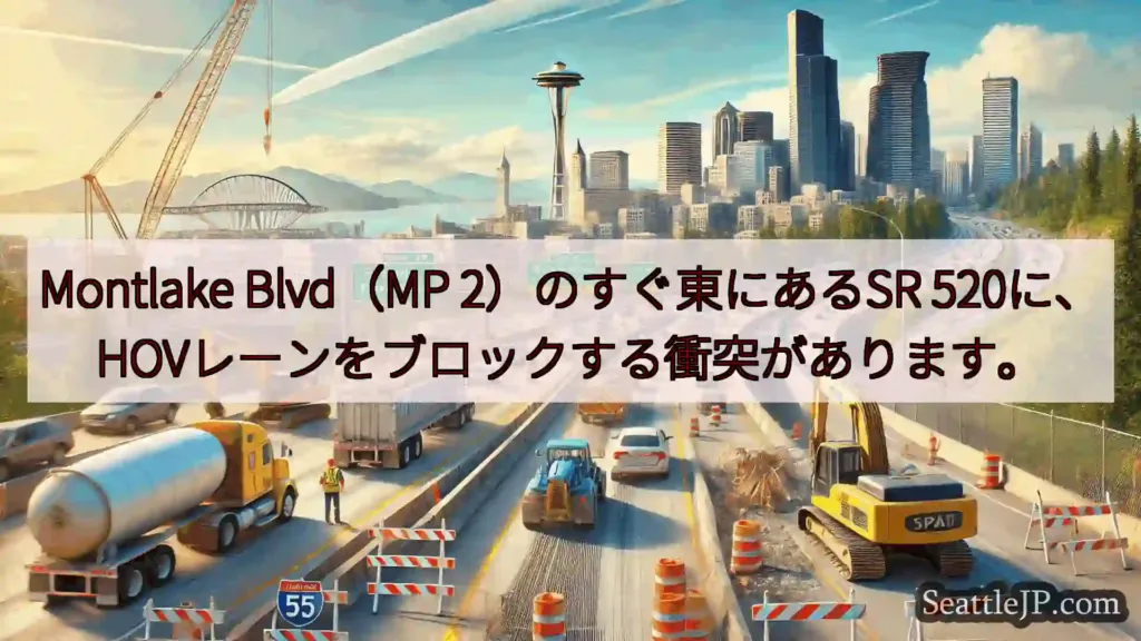 シアトル交通ニュース Montlake Blvd（MP 2）のすぐ東にあるSR