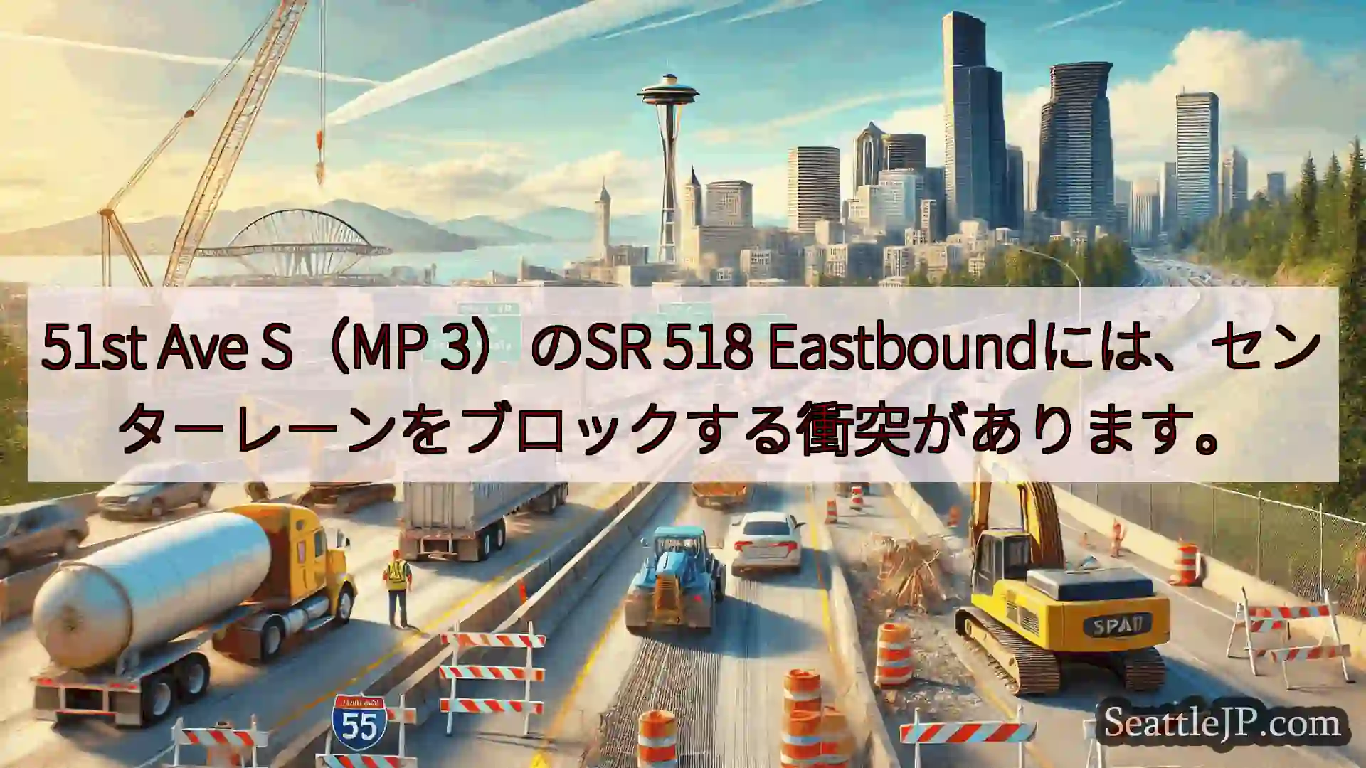 シアトル交通ニュース 51st Ave S（MP 3）のSR 518